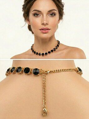 Elegant Black and Gold Necklace